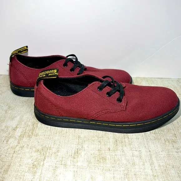 Dr. Martens &quot;Korey&quot; Burgundy Canvas Air Wair Sneakers (Childs Size 1)