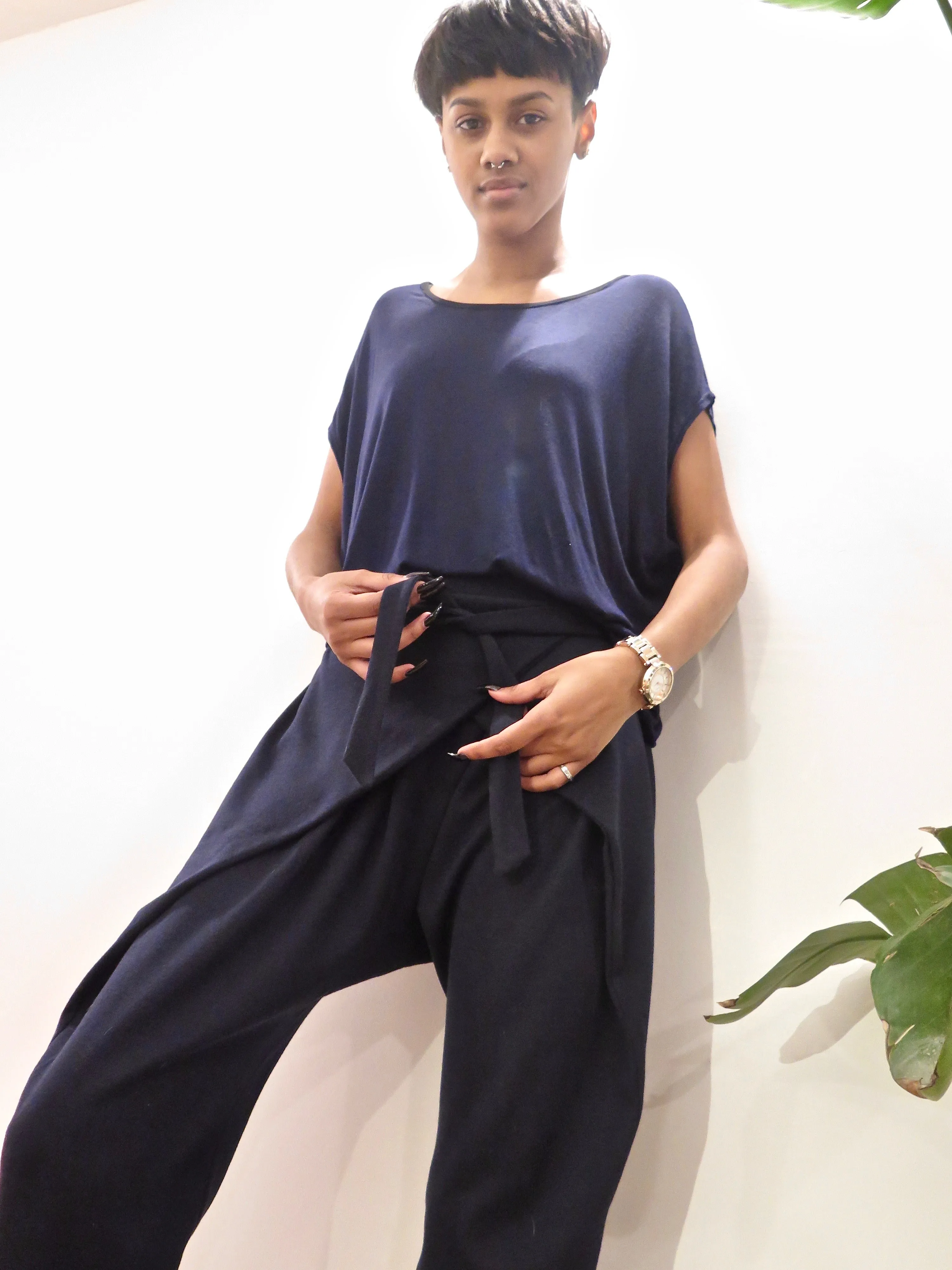 Wool Jersey Wrap Pant